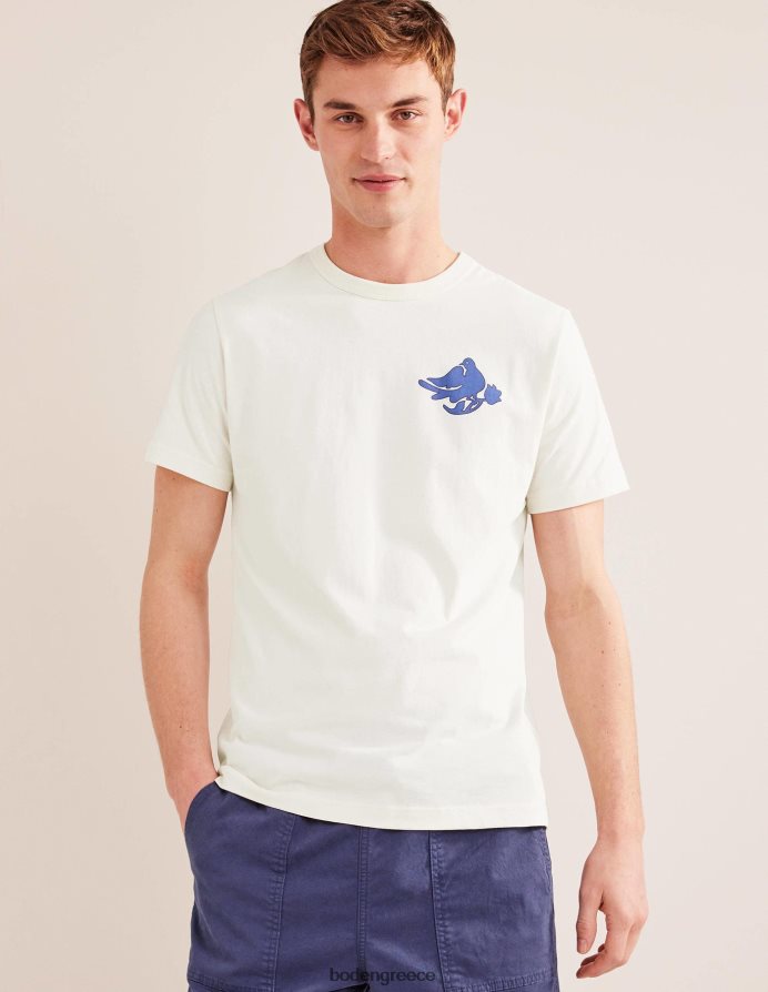 πουλιά με λοβό βανίλιας είδη ένδυσης γραφικό μπλουζάκι Boden άνδρες 464PH83508