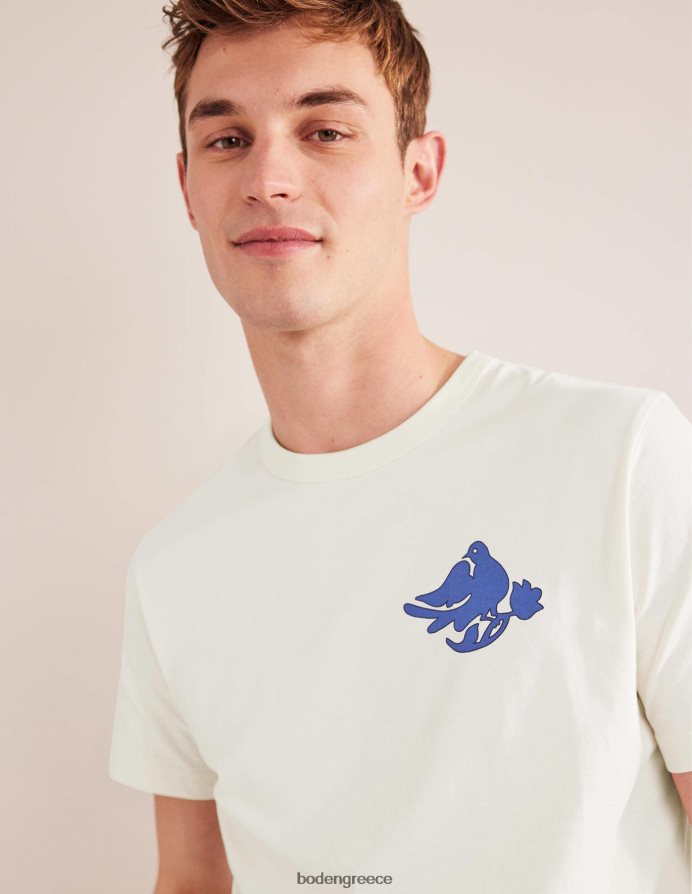 πουλιά με λοβό βανίλιας είδη ένδυσης γραφικό μπλουζάκι Boden άνδρες 464PH83508