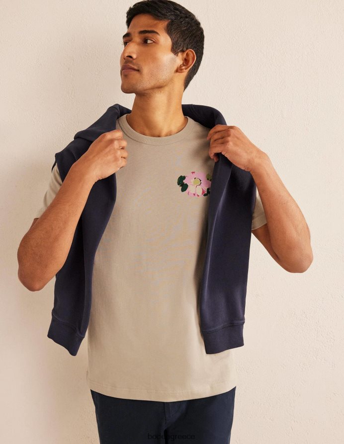 πέτρα λουλουδάτο είδη ένδυσης γραφικό μπλουζάκι Boden άνδρες 464PH83529