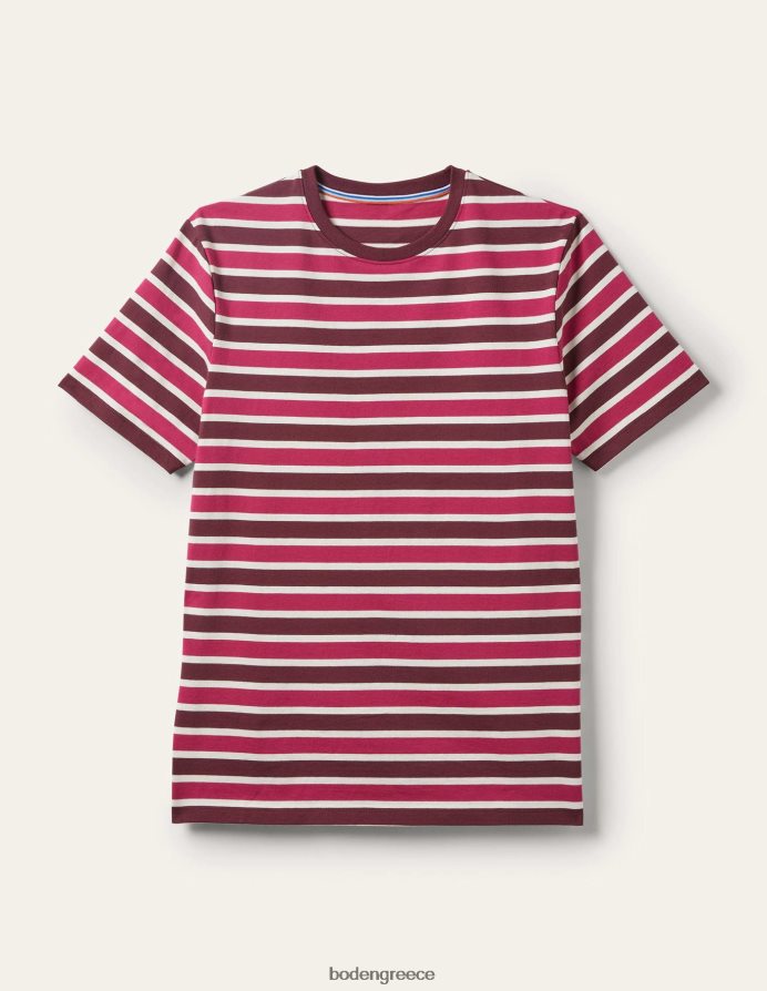 ροζ ρίγα πενελόπης είδη ένδυσης κλασικό βαμβακερό μπλουζάκι Boden άνδρες 464PH83601