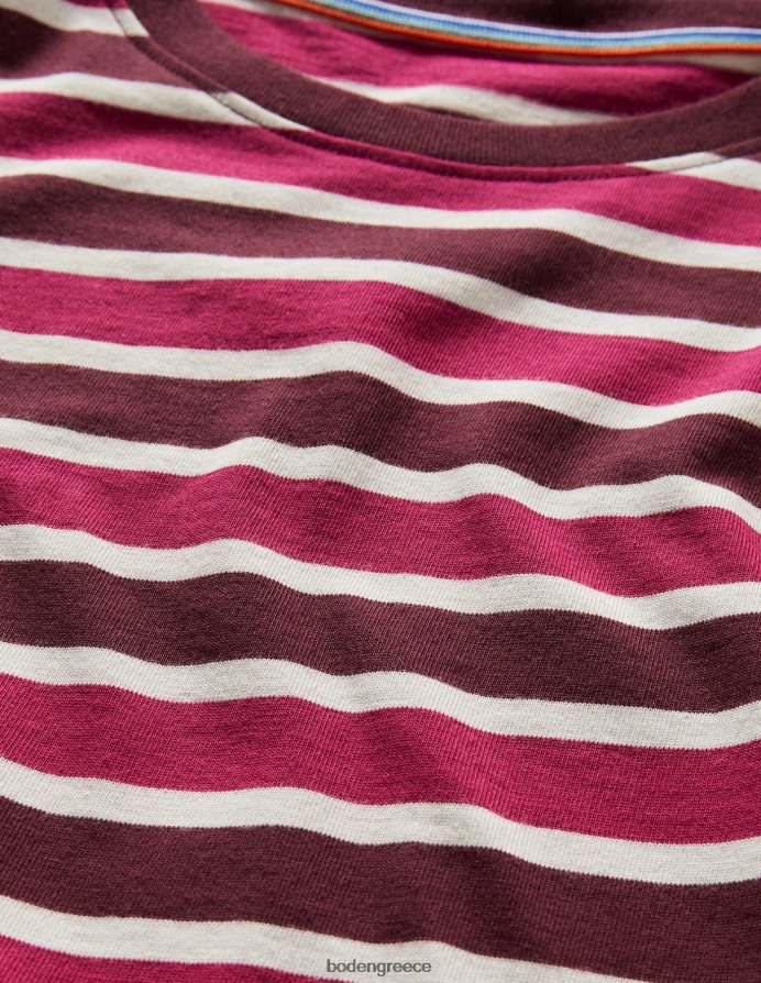 ροζ ρίγα πενελόπης είδη ένδυσης κλασικό βαμβακερό μπλουζάκι Boden άνδρες 464PH83601