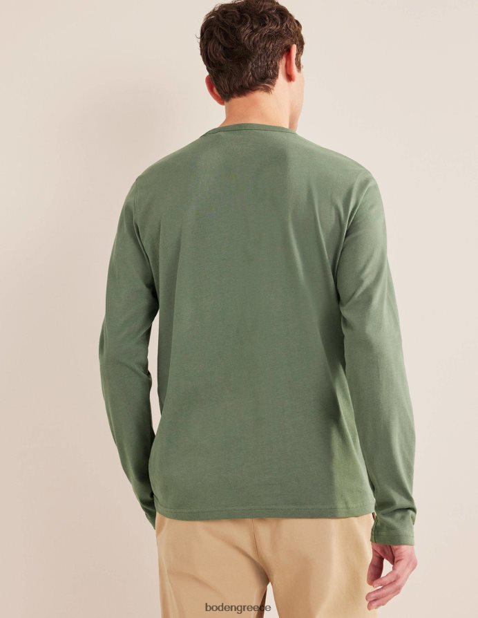 πράσινο αλιγάτορα είδη ένδυσης μακρυμάνικο μπλουζάκι με λεπτή εφαρμογή Boden άνδρες 464PH83639