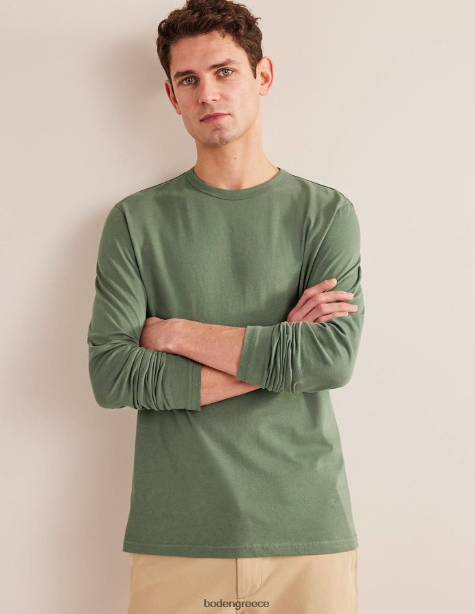 πράσινο αλιγάτορα είδη ένδυσης μακρυμάνικο μπλουζάκι με λεπτή εφαρμογή Boden άνδρες 464PH83639