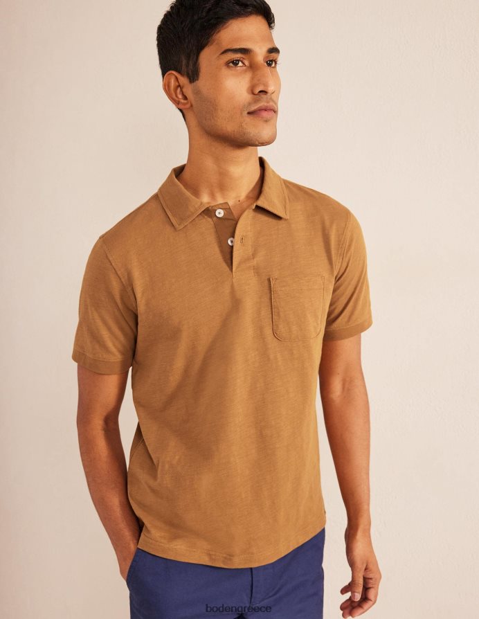 αρκουδάκι καφέ είδη ένδυσης slub jersey κοντομάνικο πόλο Boden άνδρες 464PH83539