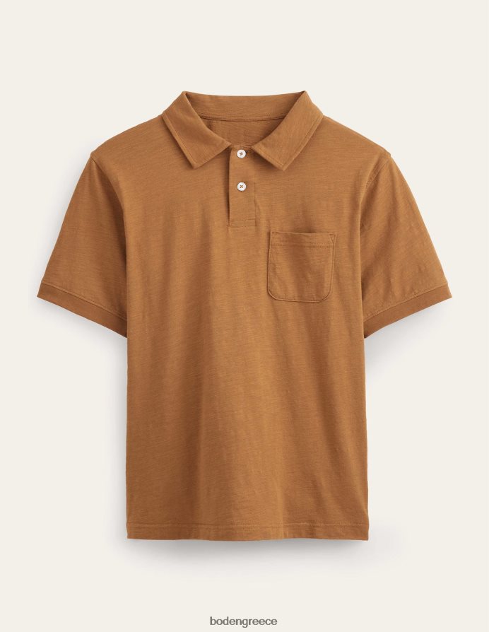 αρκουδάκι καφέ είδη ένδυσης slub jersey κοντομάνικο πόλο Boden άνδρες 464PH83539