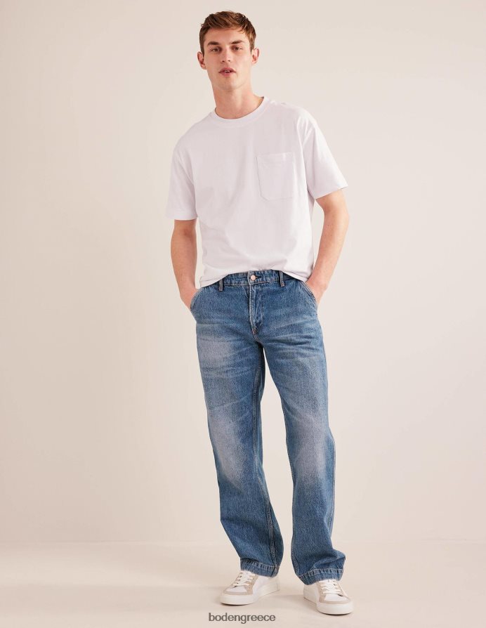 mid wash trend είδη ένδυσης χαλαρή εφαρμογή τζιν Boden άνδρες 464PH83538